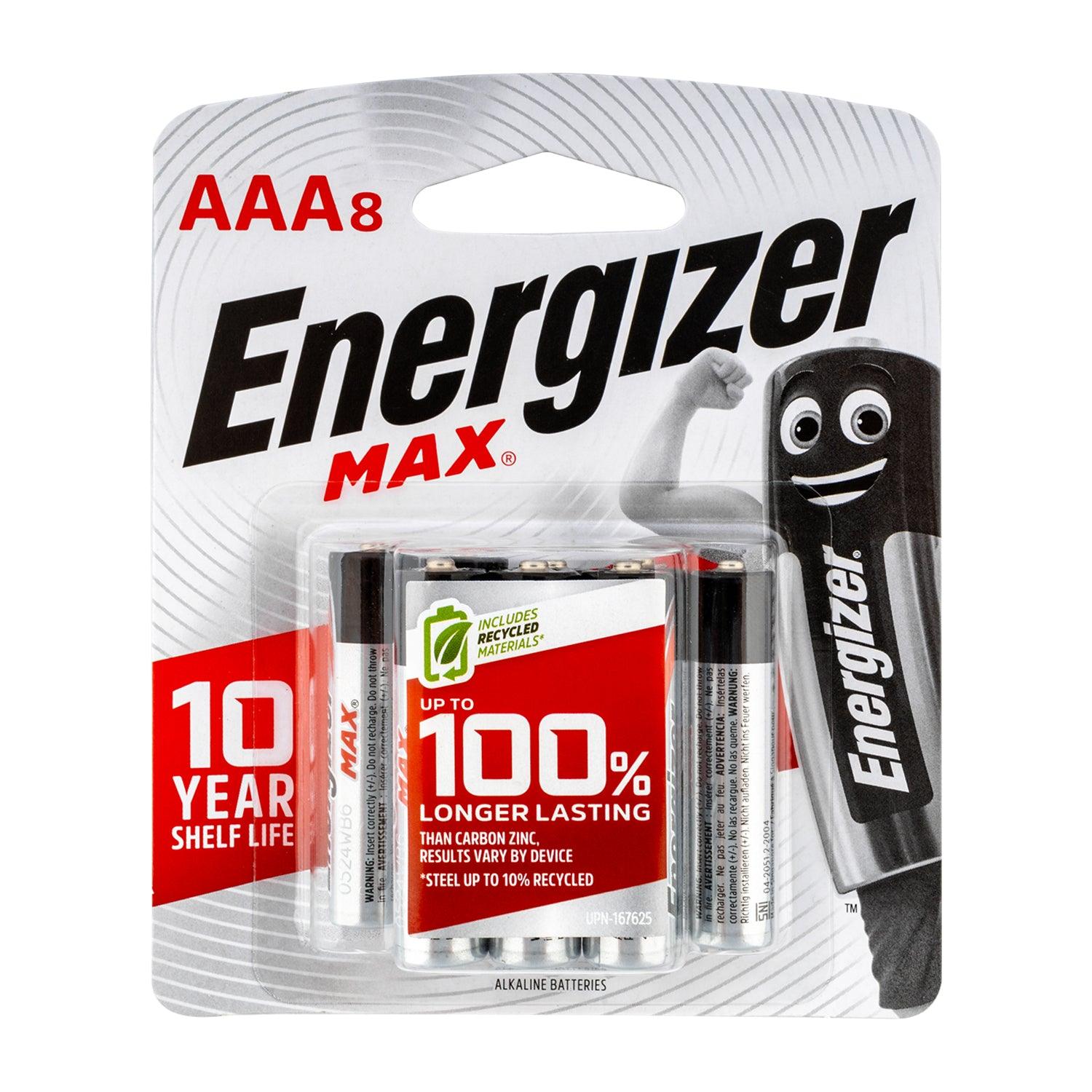 Energizer Max: Aaa 8 Pack (Moq 12) - Livestainable.co.za