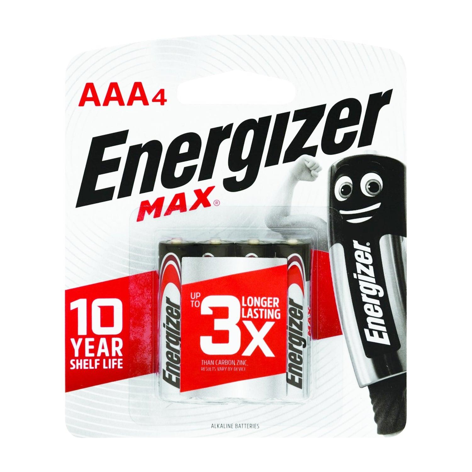 Energizer Max Aaa 4 Pack (Moq 12) - Livestainable.co.za