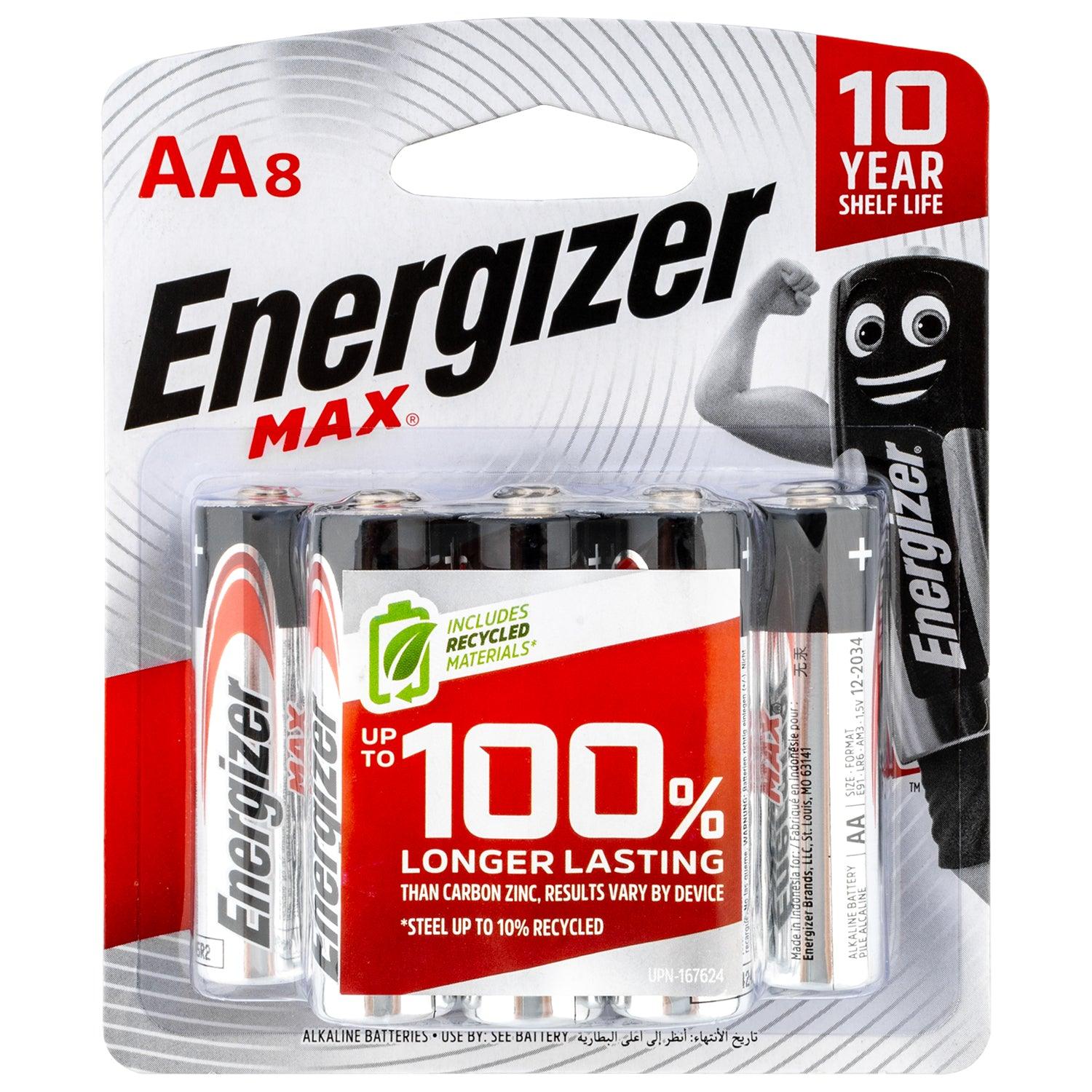 Energizer Max: Aa 8 Pack (Moq 12 - Livestainable.co.za