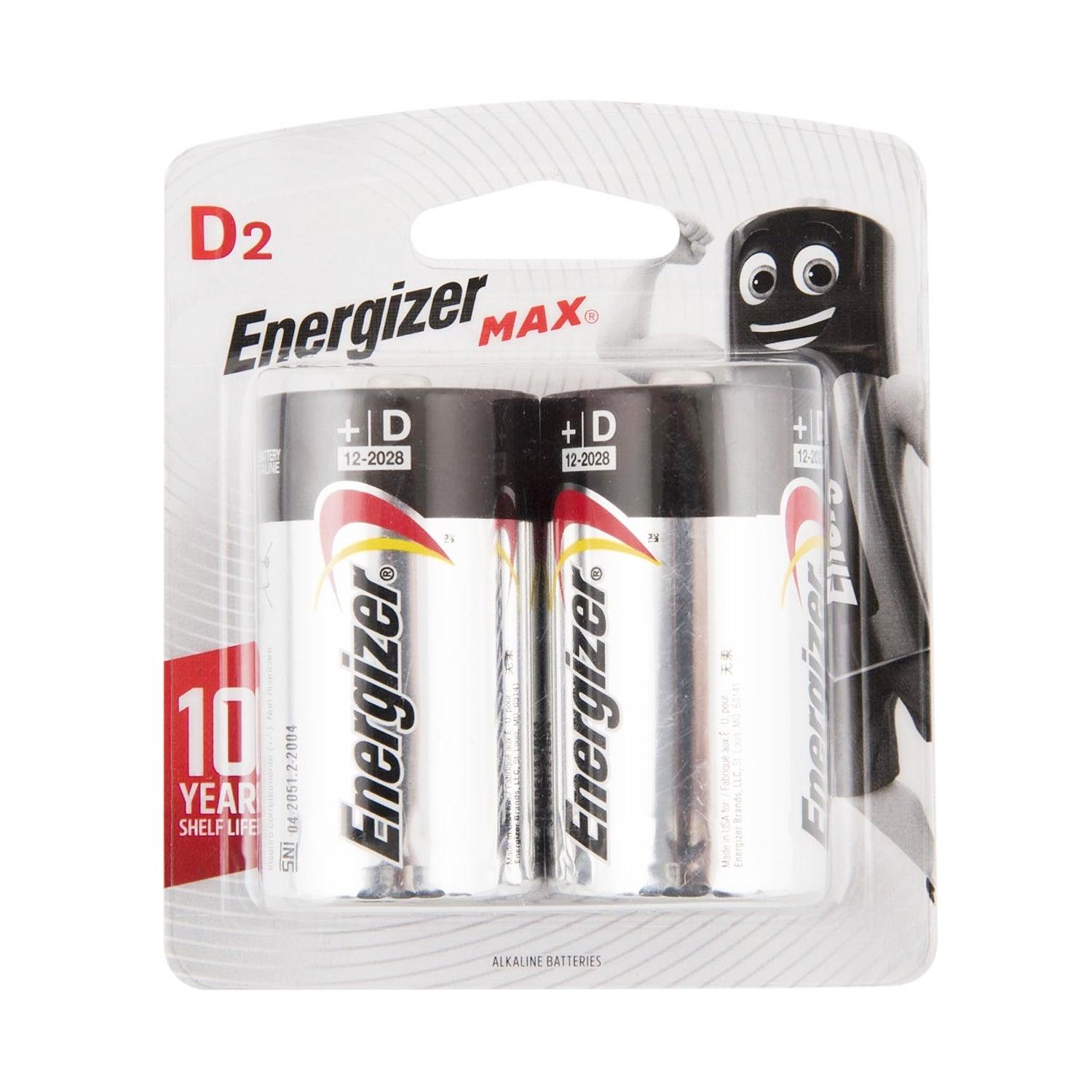 Energizer Max D 2 Pack (Moq 6) - Livestainable.co.za