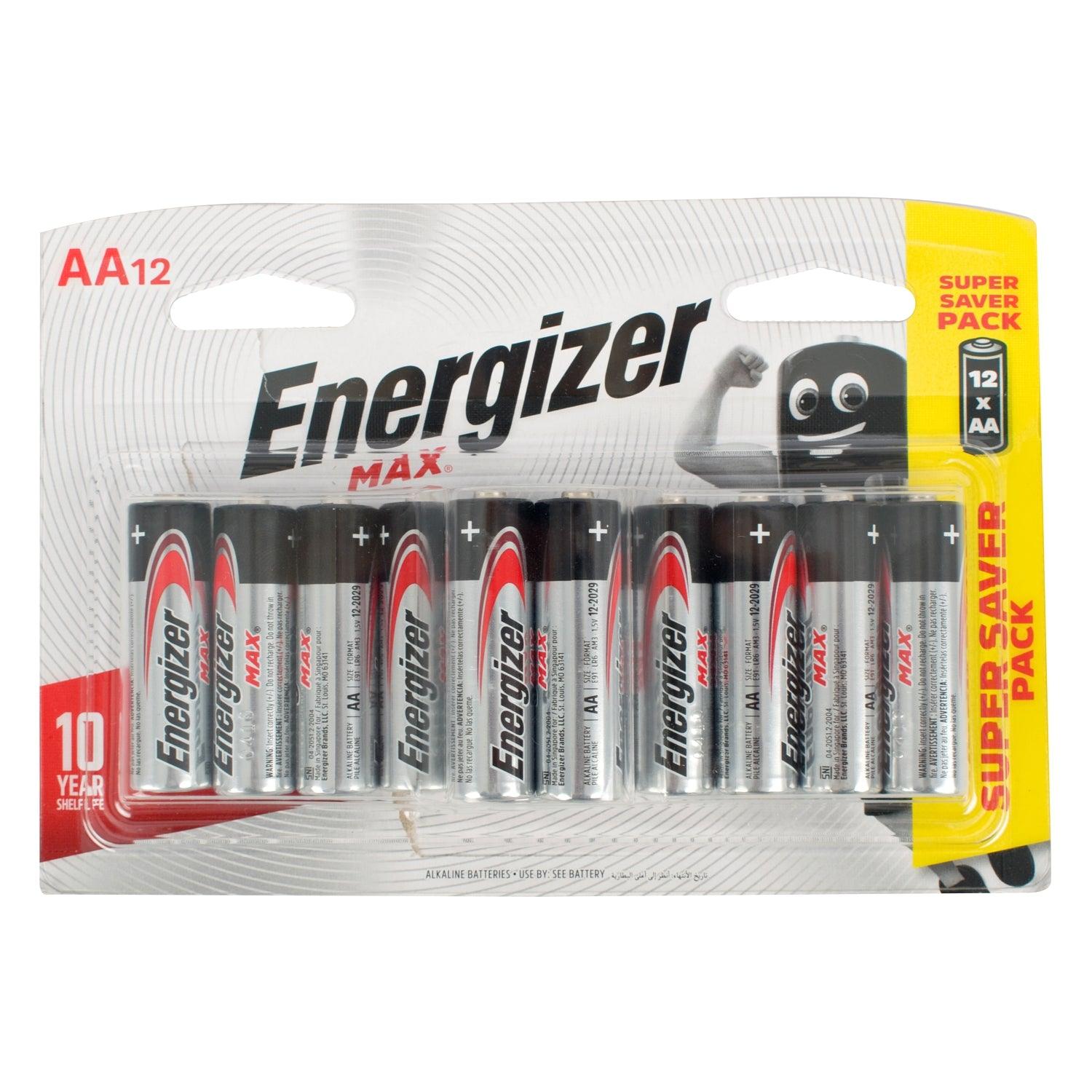 Energizer Max: Aa 12 Pack (Moq 6) - Livestainable.co.za