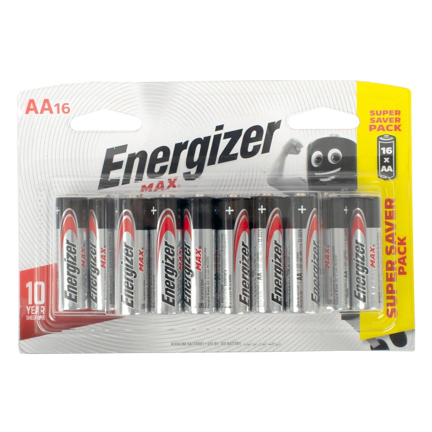 Energizer Max Aa 16 Pack (175 X120 Mm Pack ) - Livestainable.co.za