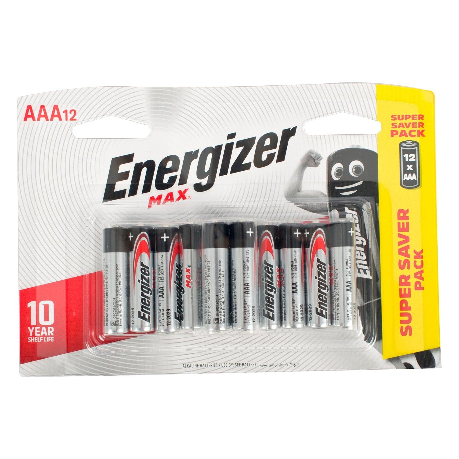 Energizer Max: Aaa 12 Pack (Moq 12) - Livestainable.co.za