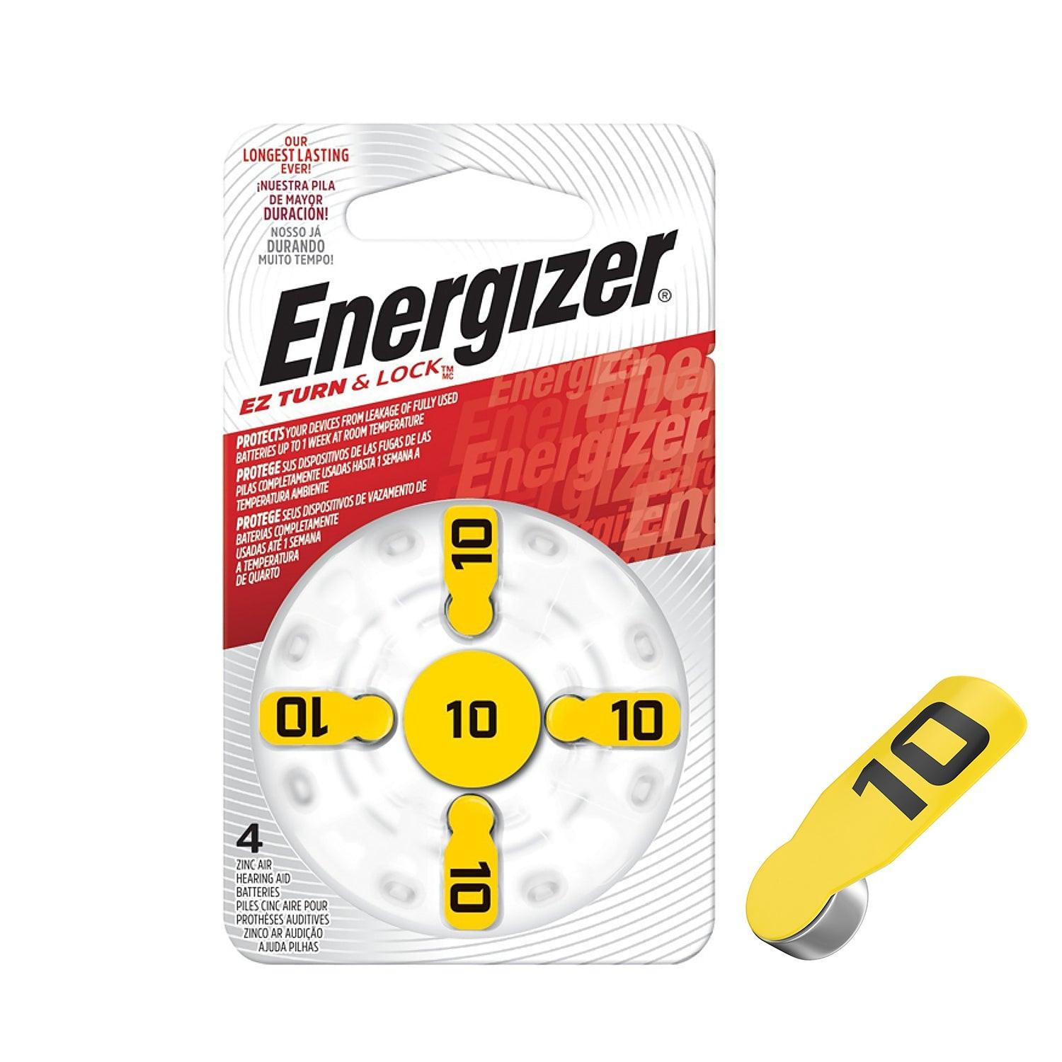 Energizer Hearing Aid Bat 10 Yellow 4 Pack (Moq 10) - Livestainable.co.za