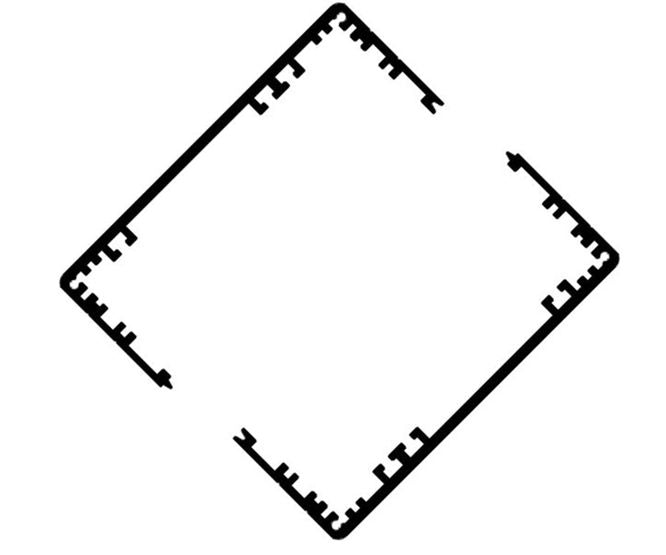 Encl. 42.3x210x150mm Black 2x E5 Profile E5 E51