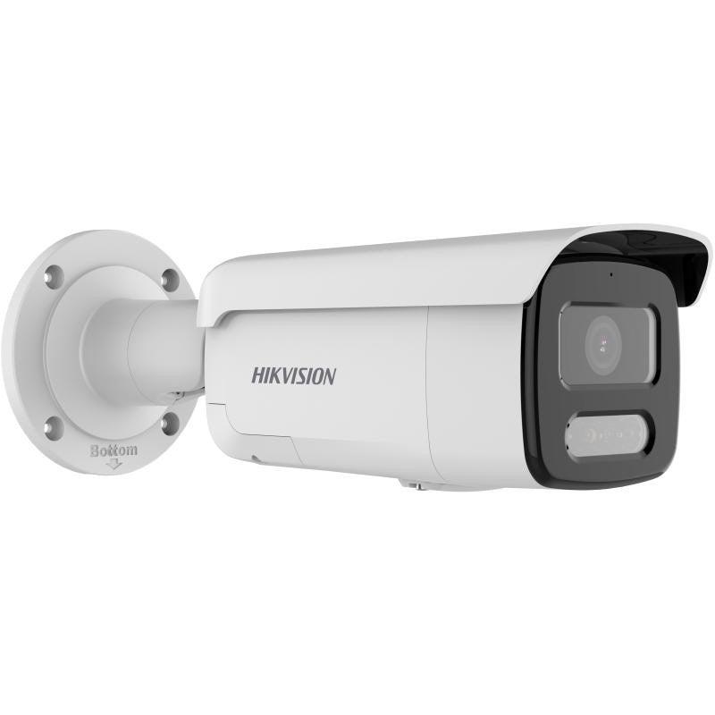 Hikvision - AcuSense 2MP bullet 4mm lens up to 60m IR 120dB WDR microphone 1 audio/ 1 alarm I/O built-in strobe-light & siren 12VDC/POE - Livestainable.co.za