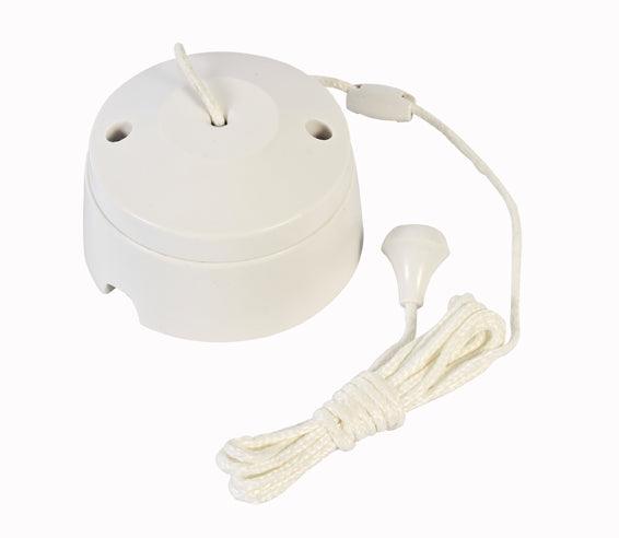 Ceiling Pull Switch White 1 Way (A020 A & T) - Livestainable.co.za