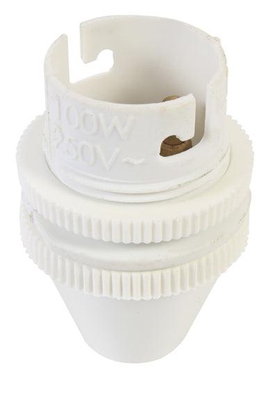 Lampholder B22 Nylon White 10mm Loose - Livestainable.co.za