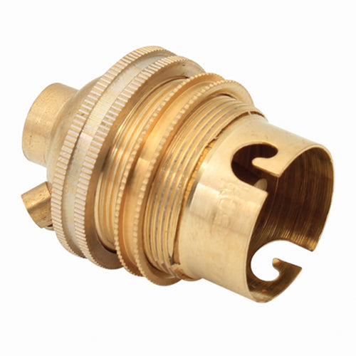 Lampholder B22 Brass 10mm Back Entry Earth Screw - Livestainable.co.za