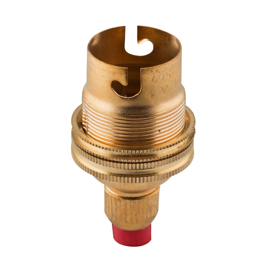 Lampholder Brass B22 Cordgrip - Livestainable.co.za