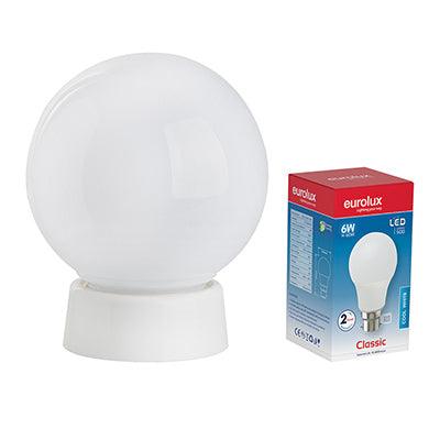 Budget Light Opal Incl. Led A60 Globe 6w Cool White - Livestainable.co.za