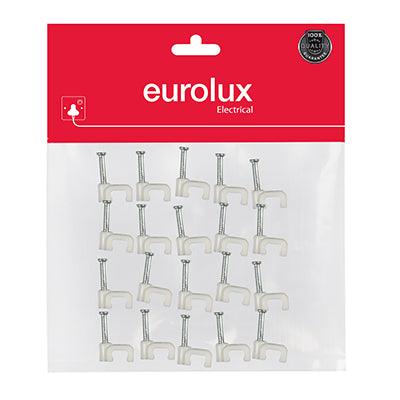 Eurolux Cable Clip 10.5mm Flat Qty 20 - Livestainable.co.za