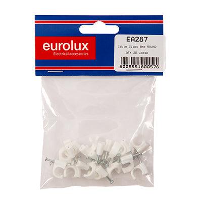 Eurolux Cable Clip 8.0mm Round Qty 20 - Livestainable.co.za