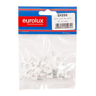 Eurolux Cable Clip 9.0mm Round Qty 20 - Livestainable.co.za