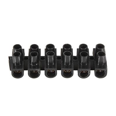 Connector Strip 15 Amp Black 12 Way (Sell In 10s) - Livestainable.co.za