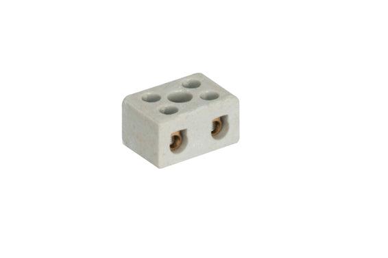 Connector Block 15 Amp 2 Way Porcelain - Livestainable.co.za