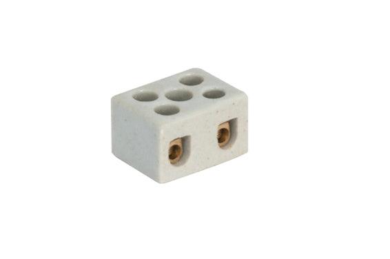 Connector Block 5 Amp 2 Way Porcelain - Livestainable.co.za