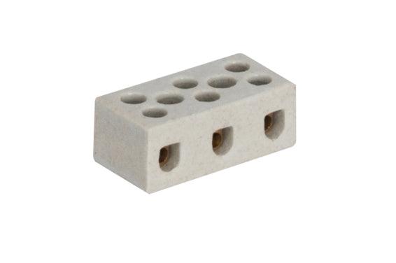 Connector Block 5 Amp 3 Way Porcelain - Livestainable.co.za