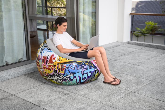 Bestway Bestway 1.12m X 1.12m X 66cm Graffiti Inflate A Chair