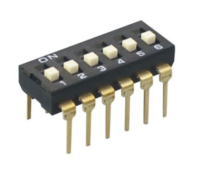 Dip Switch Std 10 Pole 100m A 7.62mm Black Edg110 S