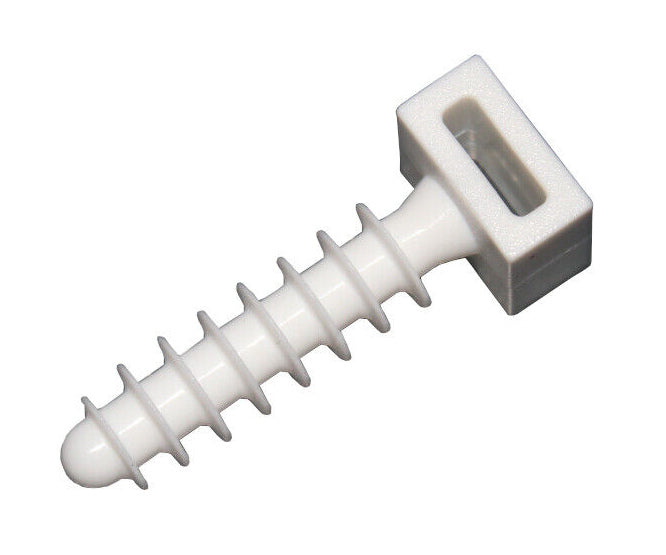 Plug Cable Tie Fixing White 8mm Eh1 W8