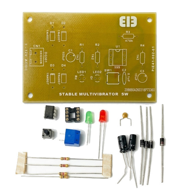 Unassembled Kit Stable/Monostable Multivibrator Circuit Kit (Lm555) Eie41 002 01