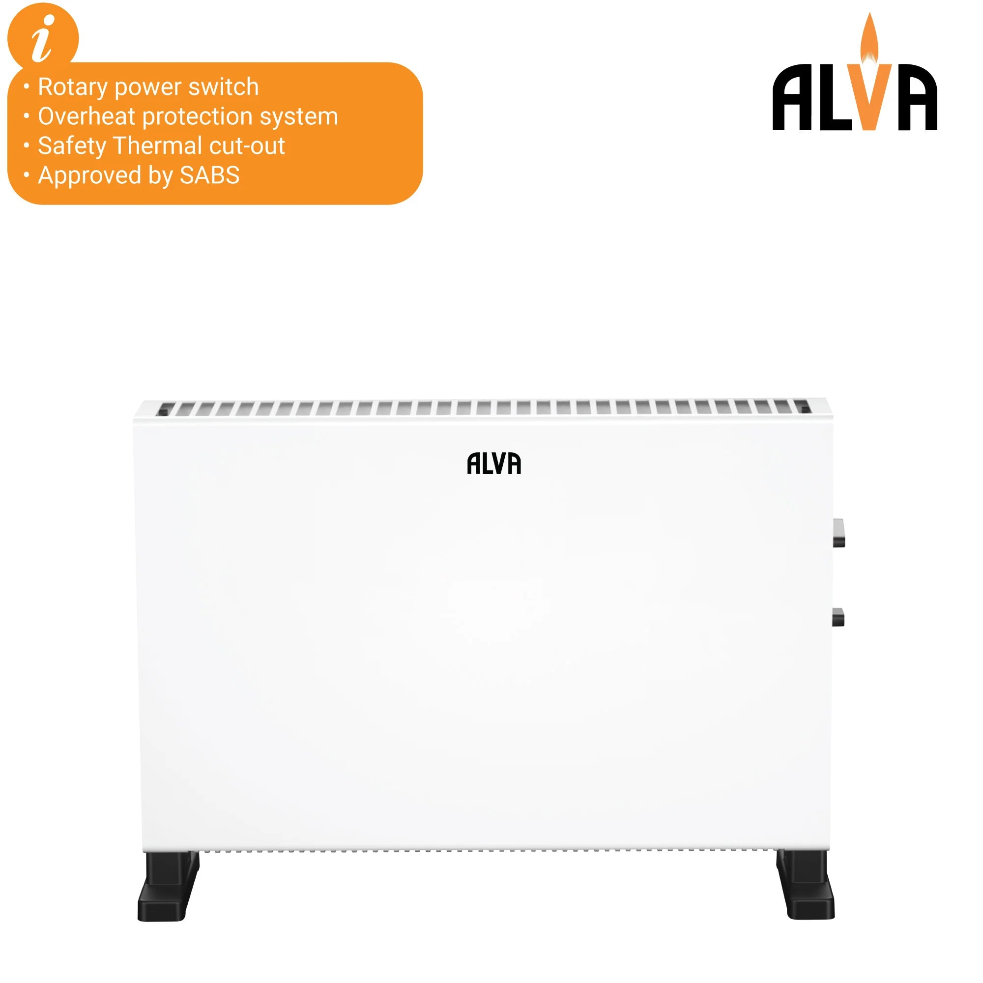 Electric Convection Heater White | Smooth Design | 2000 W