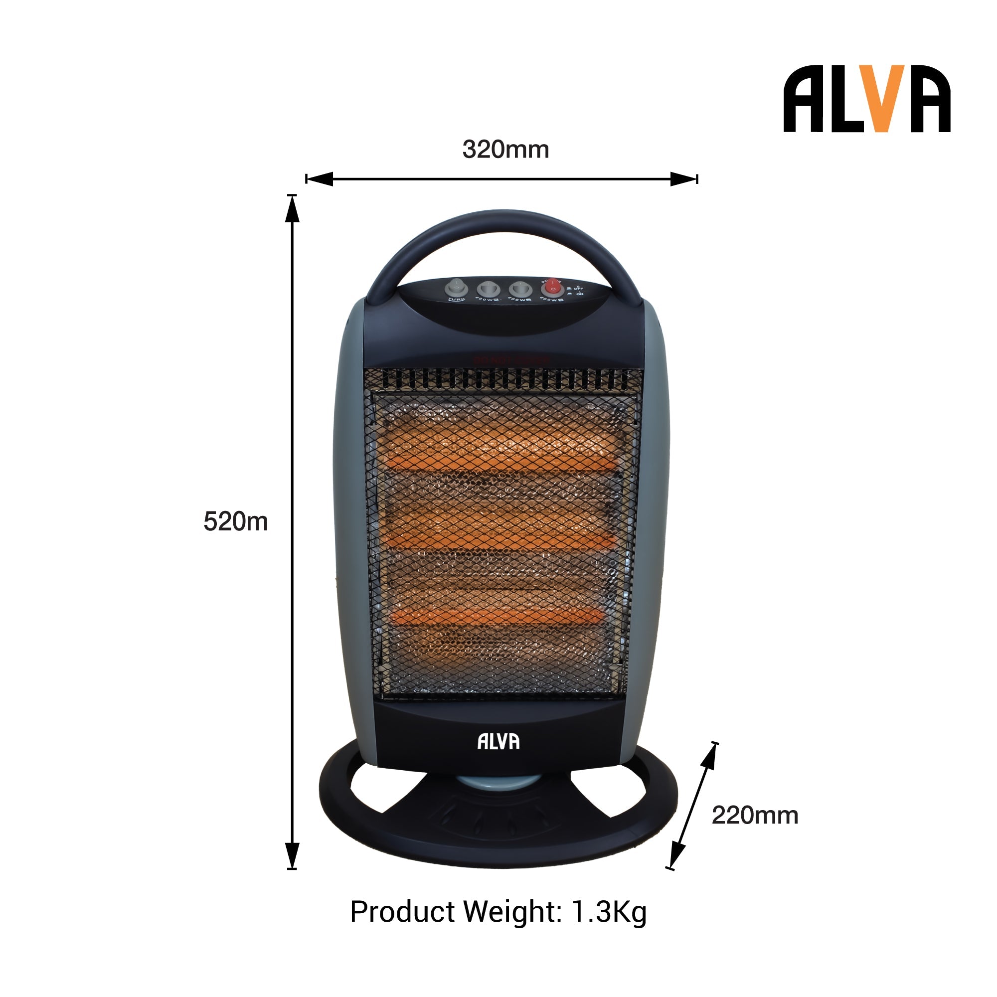 Electric Quartz Heater 1200 W