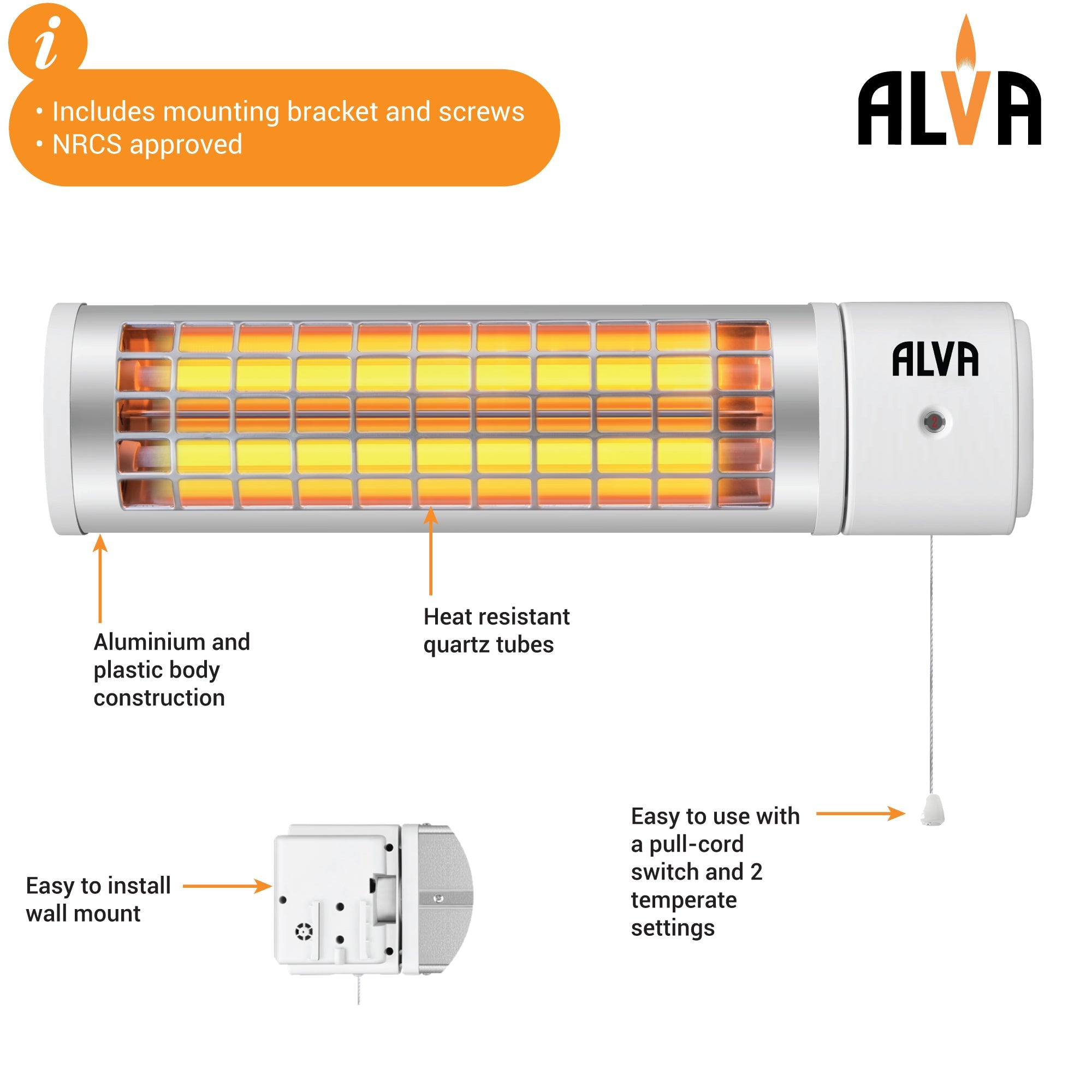 Electric Quartz Bathroom Heater