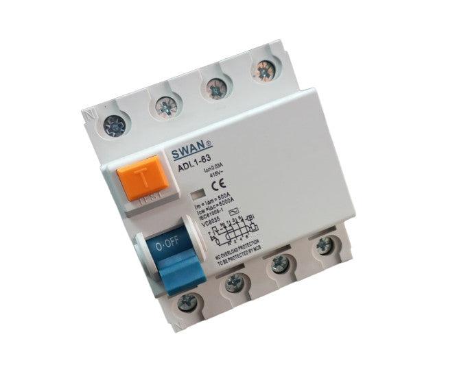 Earth Leakage Rccd Din Rail Mount 25 A 4 P 30m A El Adl1 63 6425 - Livestainable.co.za