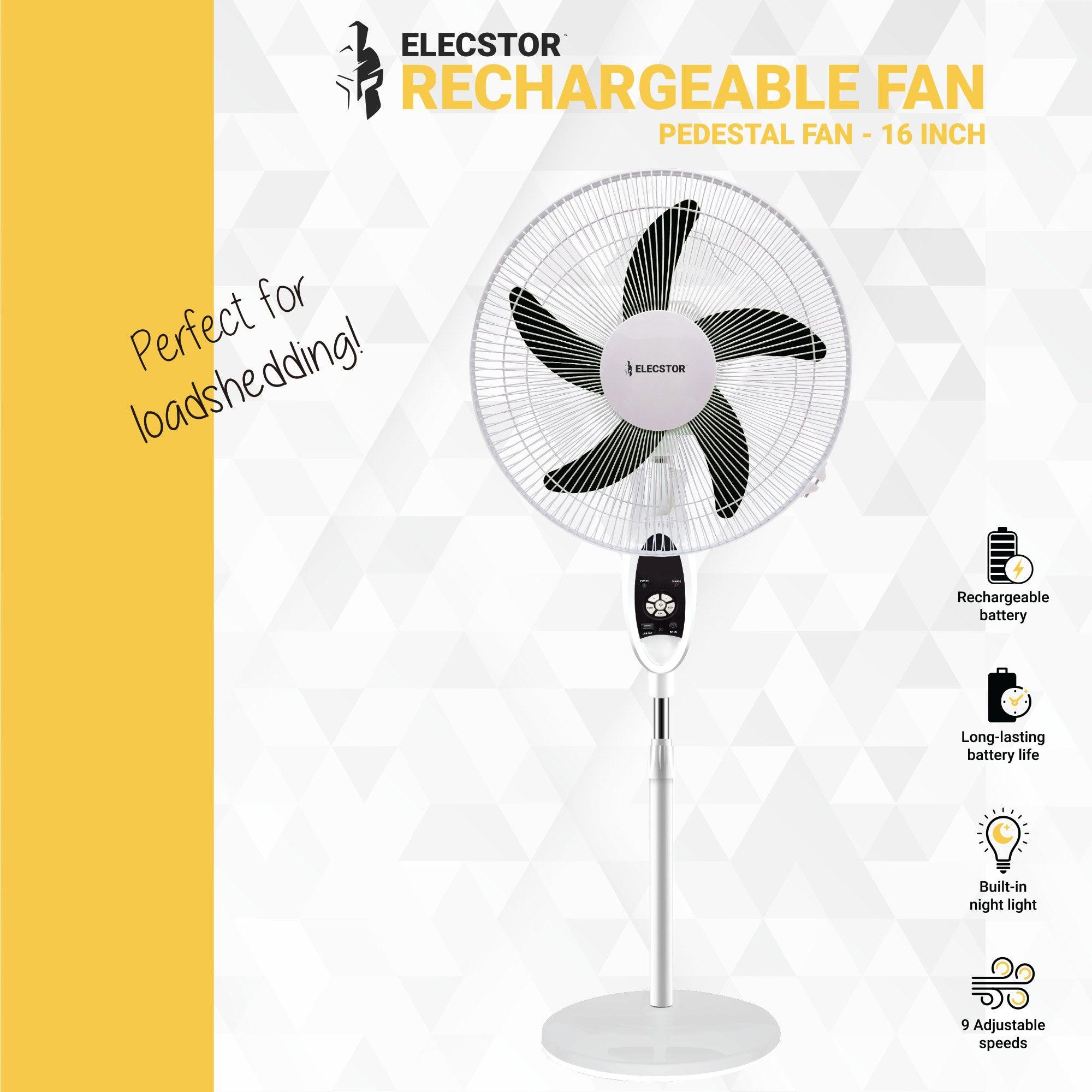 Elecstor 16 Inch Pedestal Fan - Livestainable.co.za