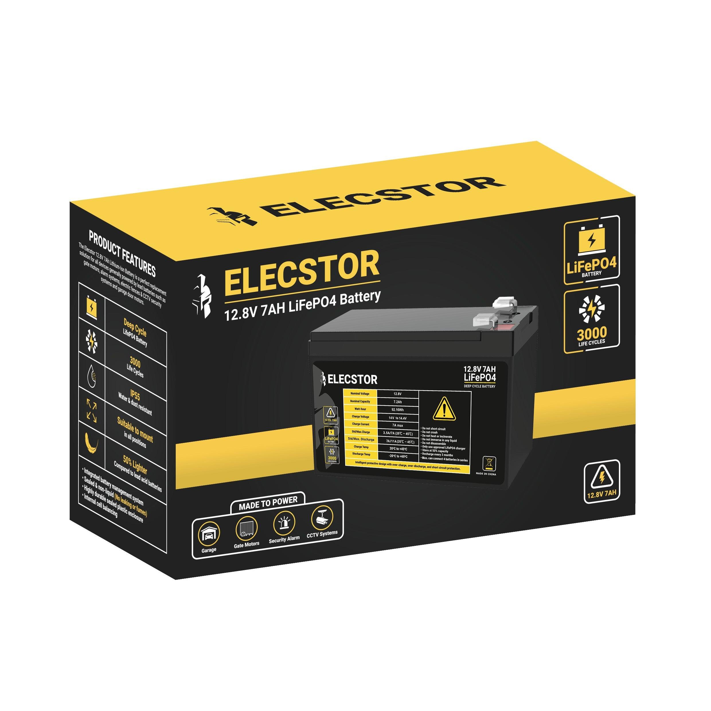 Elecstor 12 V 7 A Lifepo4 Battery 3000 Cycles - Livestainable.co.za