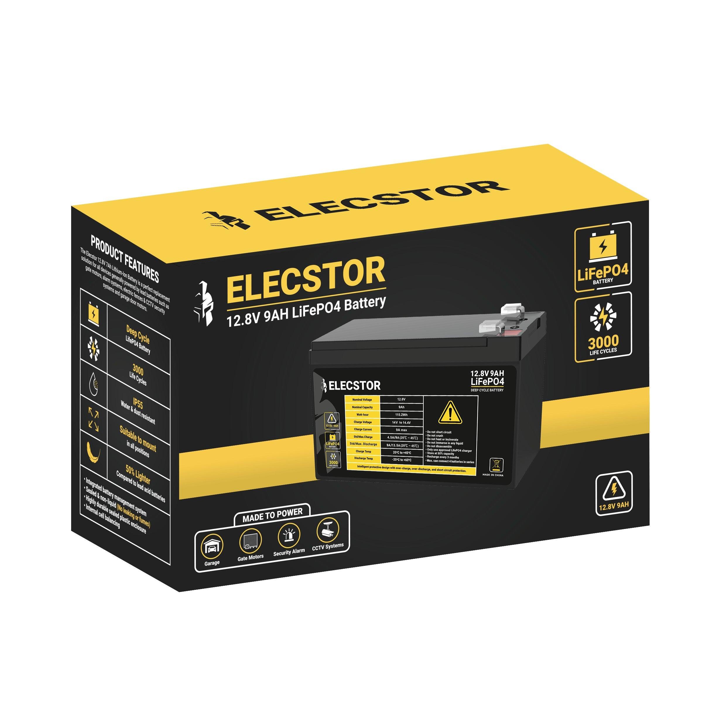 Elecstor 12 V 9 A Lifepo4 Battery 3000 Cycles - Livestainable.co.za