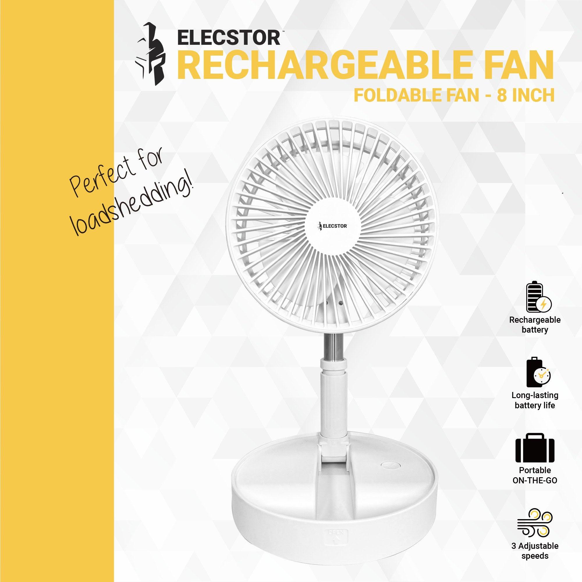 Elecstor 8 Inch Foldable Fan - Livestainable.co.za