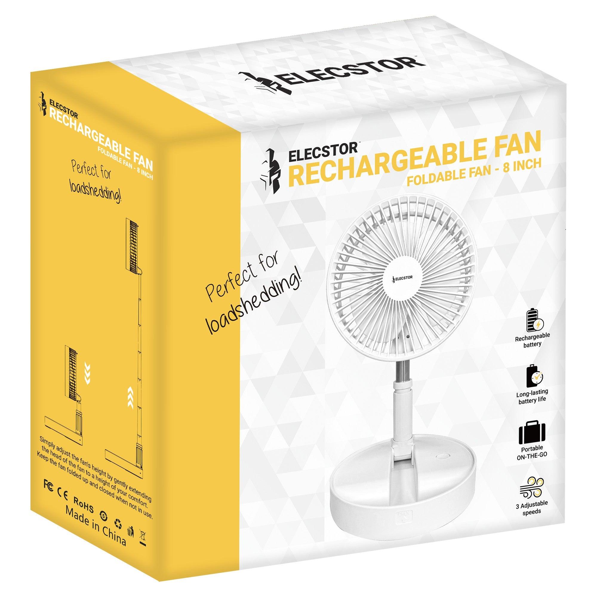 Elecstor 8 Inch Foldable Fan - Livestainable.co.za