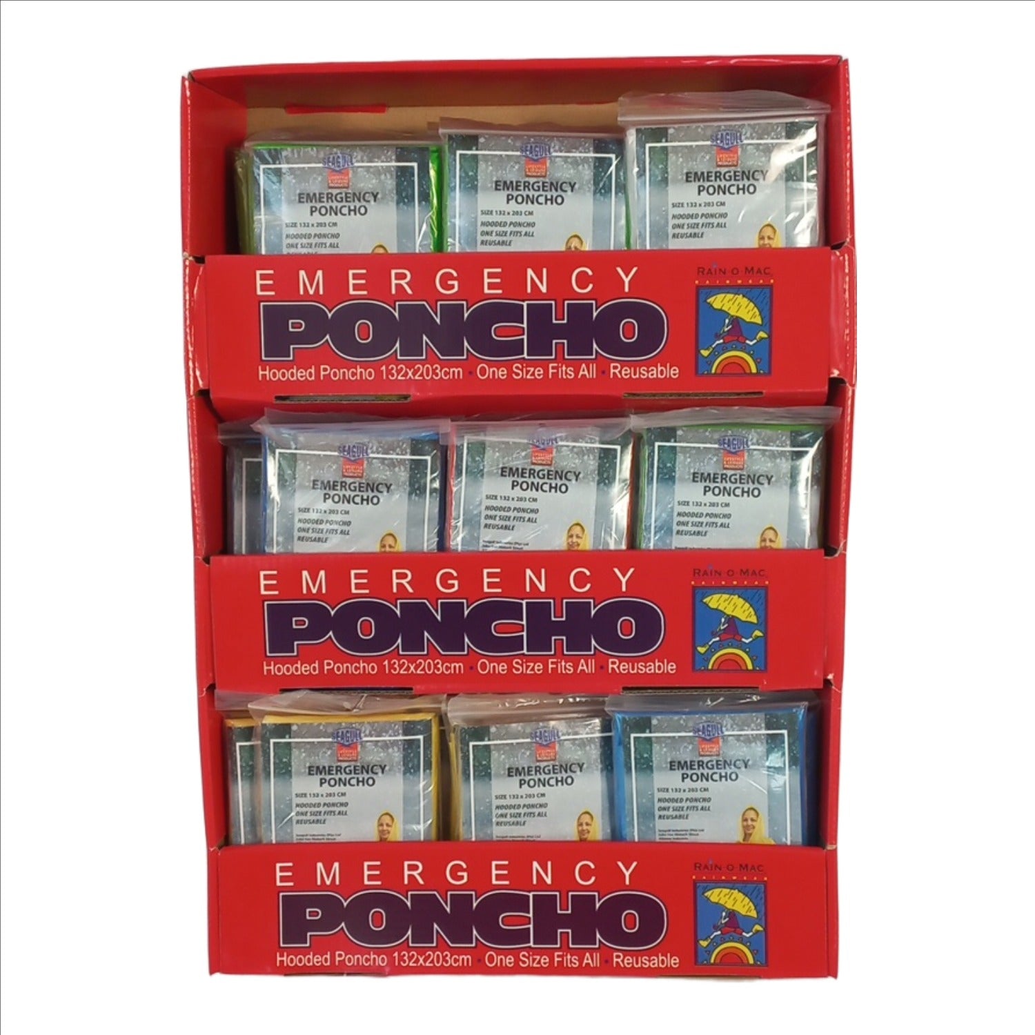 Seagull Emergencyponchos (54 Pc In
Display Box)