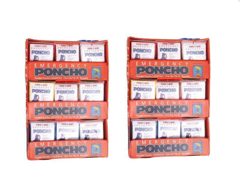 Emergency Ponchos (2 X 54 Pcs In
A Display Box)