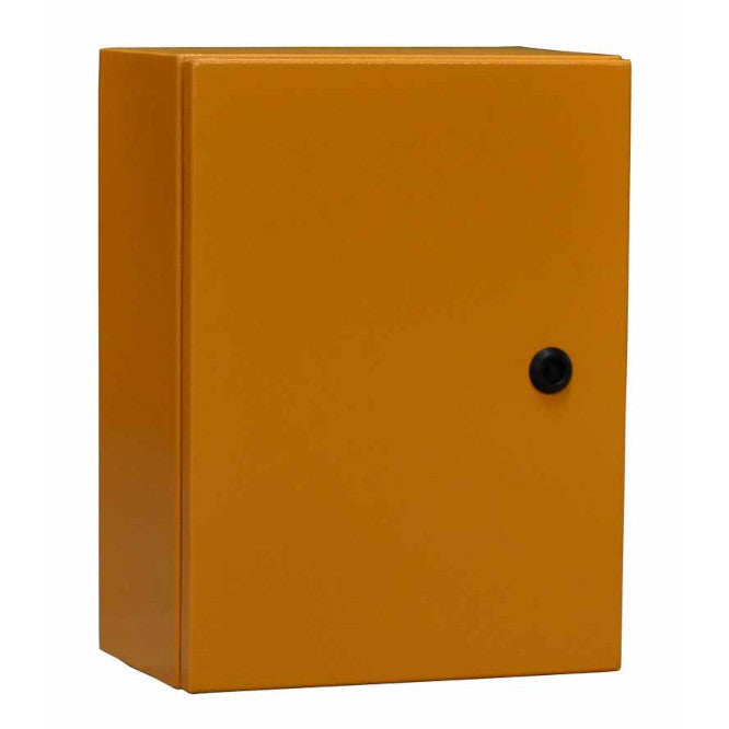 Steel Enclosure Orange Lockable 1 Key Hole 700x500x250mm Encl Xjbs 75/250