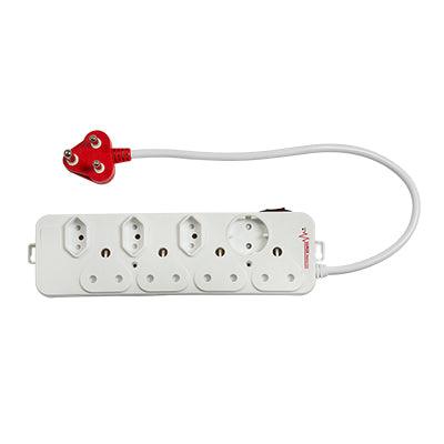 8 Way Multi Plug With Medium Surge Red Plug - Livestainable.co.za