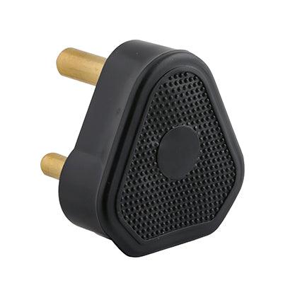 Plug Top Black Rubber 16 A 3 Pin Hollow Pin - Livestainable.co.za