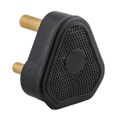 Plug Top Black Rubber 16 A 3 Pin Solid Pin - Livestainable.co.za