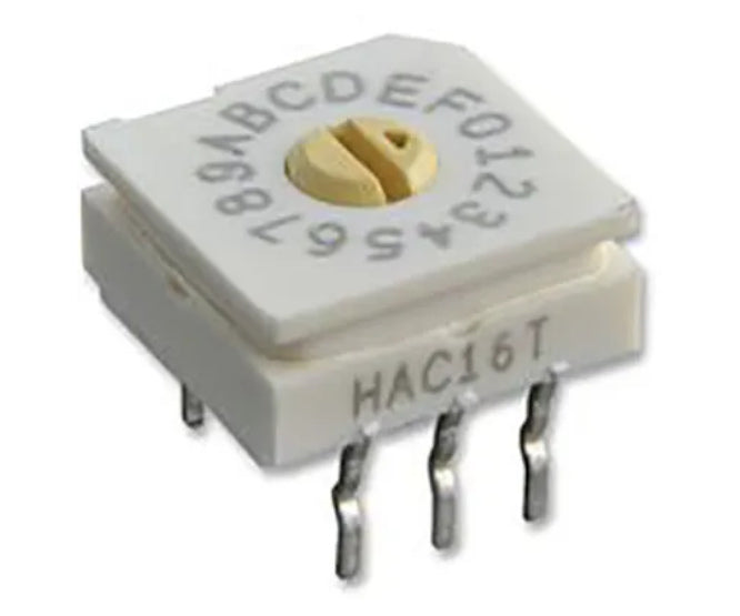 Rotary Dip Switch 16 W C/Code Flat White Erd616 Cs