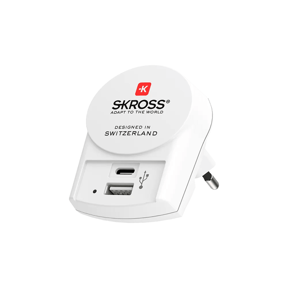 SKROSS - Euro USB Charger 1x Type C / 1x Type A - Livestainable.co.za