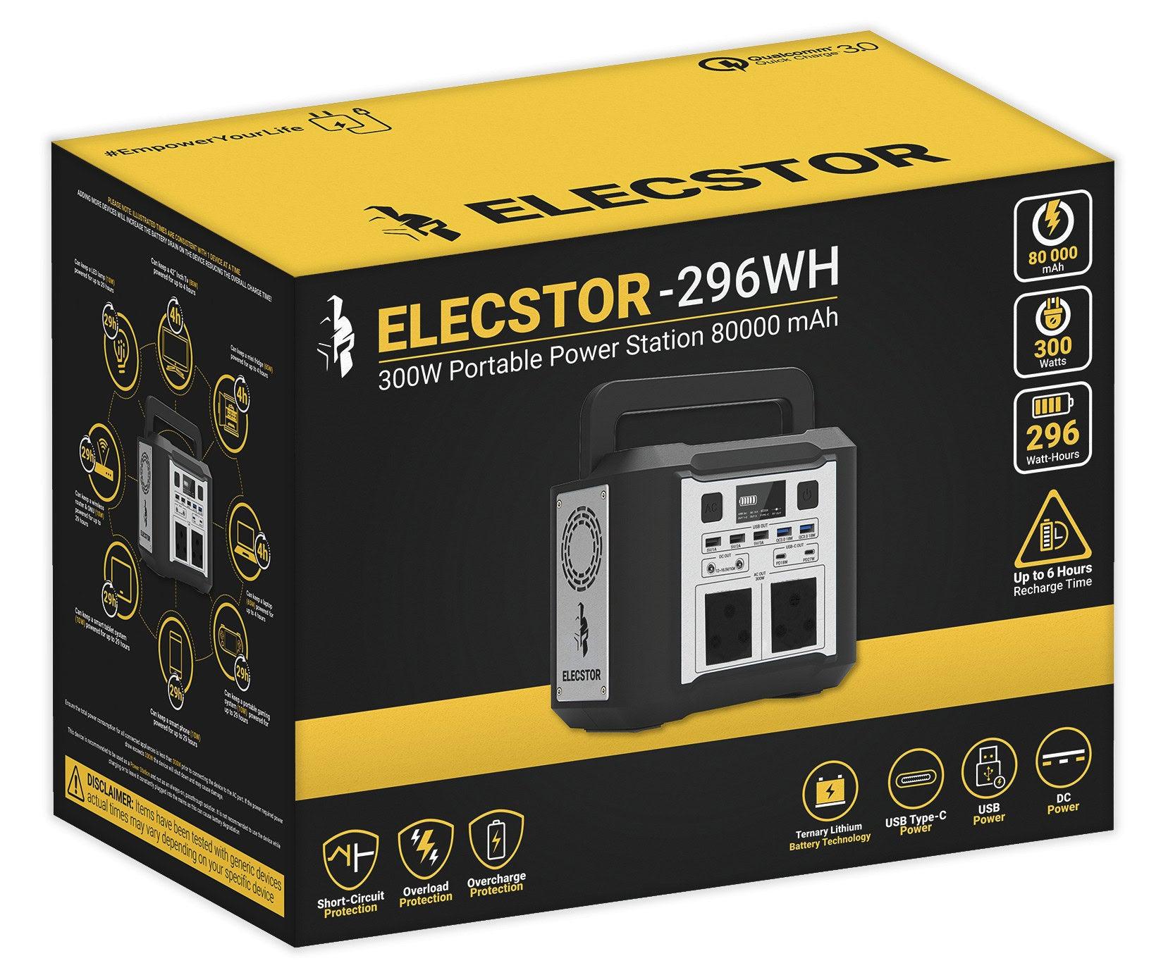 Elecstor 300 W Portable Power Station 80000 Mah 296 - Livestainable.co.za