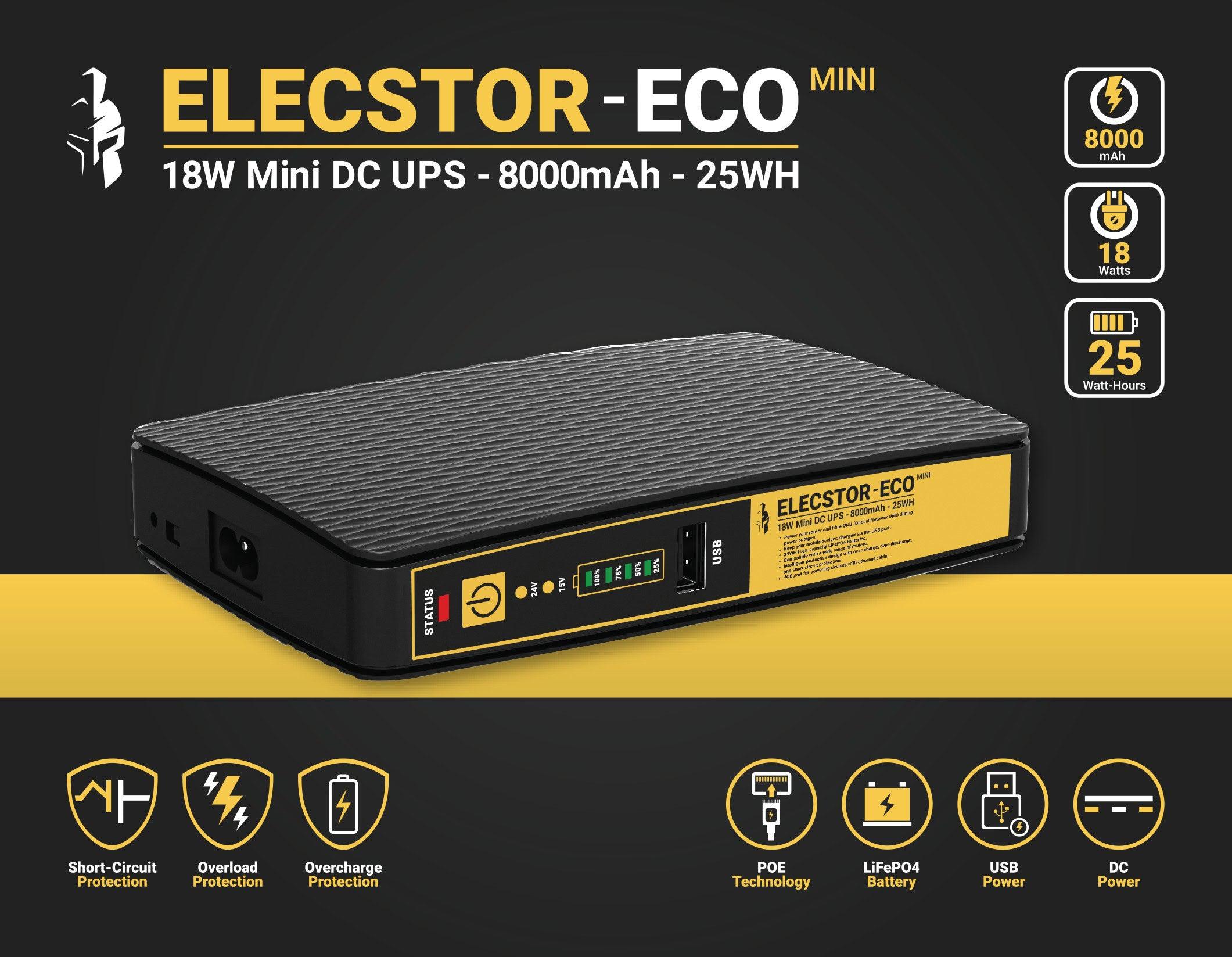 Elecstor 18 W Mini Ups 8000m Ah 25 Wh - Livestainable.co.za