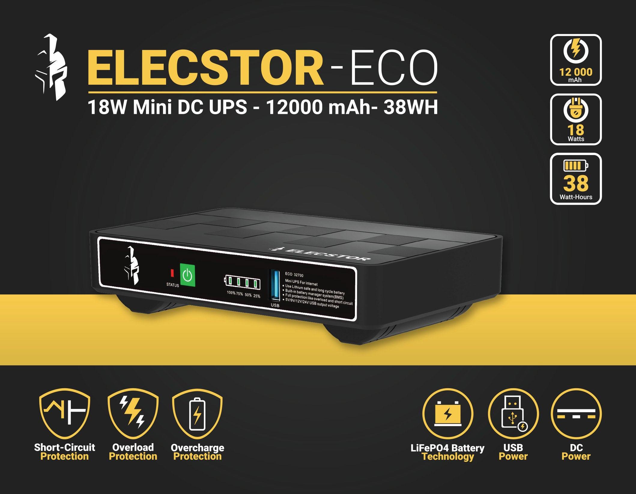 Elecstor 18 W Mini Ups 12000m Ah 38 Wh - Livestainable.co.za