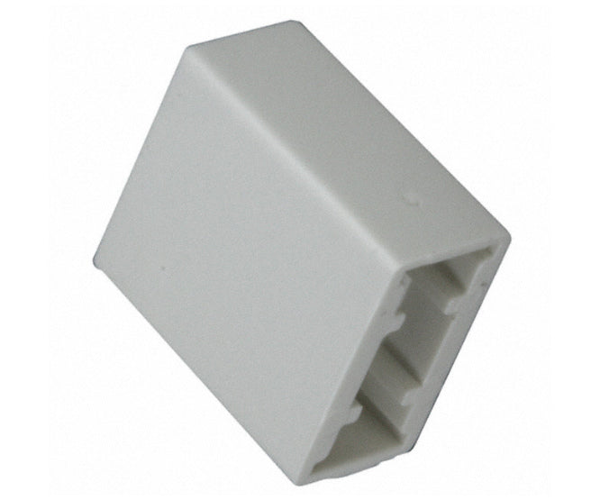 Rectangular Push Button Cap White Snap Fit F1202