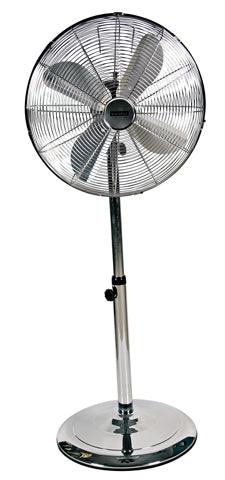 Standing Fan 4 Blades Satin Chrome - Livestainable.co.za