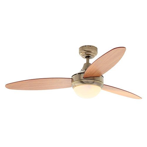 Swirl Ceiling Fan 3 Blades Ab/Cherry Wood Motor Power 60w - Livestainable.co.za