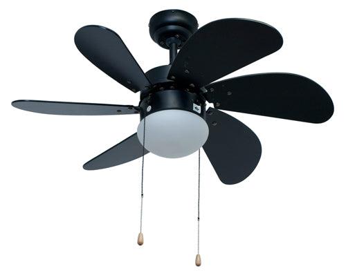 Turbo Swirl Ceiling Fan 6 Blades Black Motor Power 50w - Livestainable.co.za